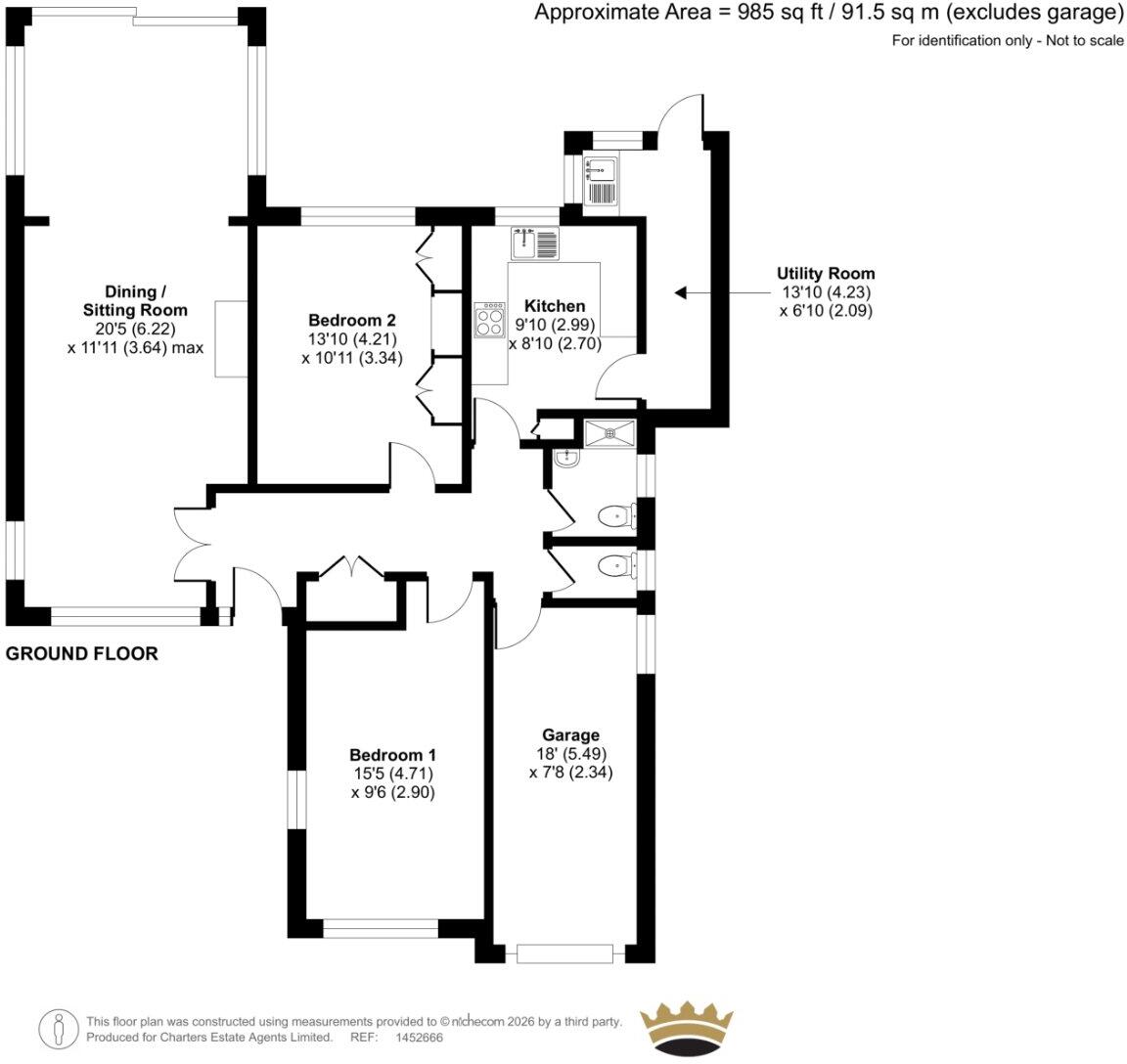 Franklands Close, Findon Valley, Worthing, West Sussex, BN14 floorplan