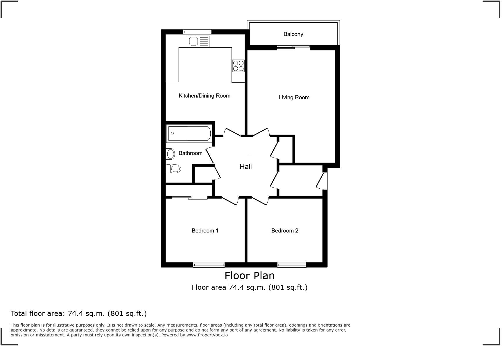 Ward Road, Totland Bay, Isle of Wight floorplan