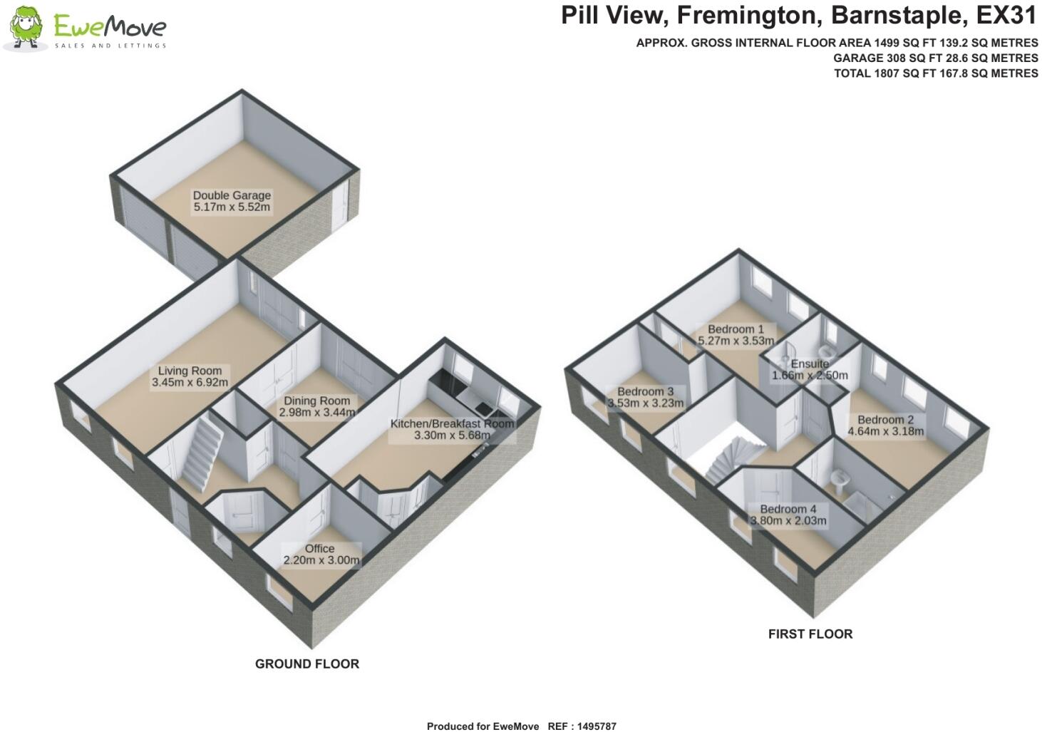 Pill View, Fremington, Barnstaple, Devon, EX31 floorplan