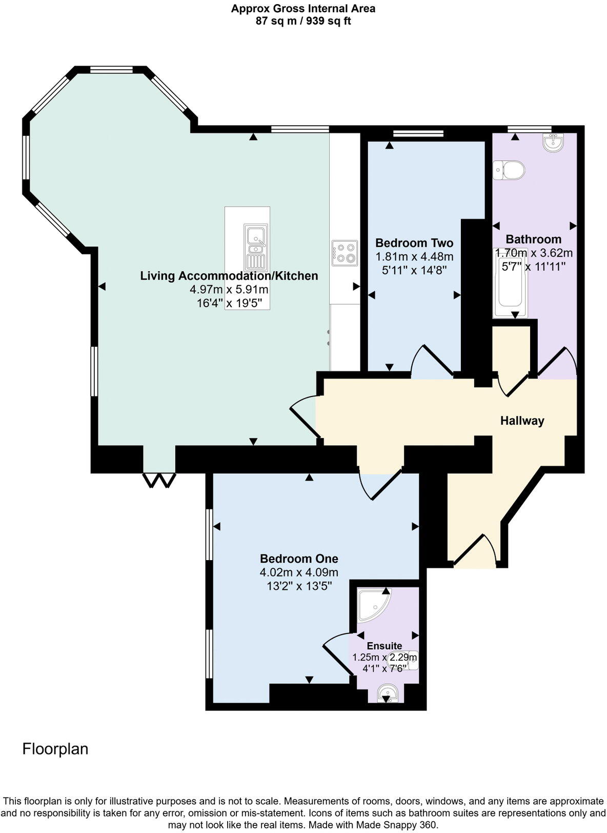 Apartment 5, 83 - 84 West Parade, Rhyl, Denbighshire LL18 1HX floorplan