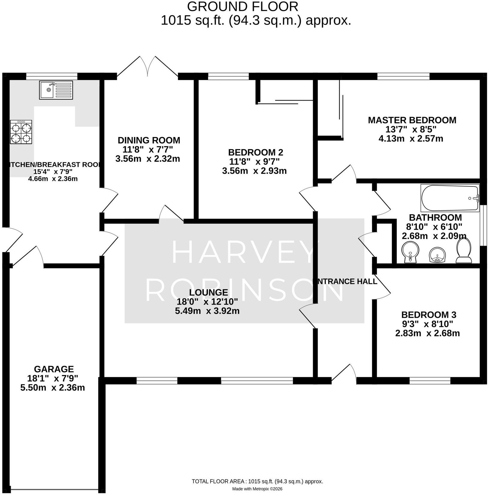 Hall Close, Hartford, PE29 floorplan
