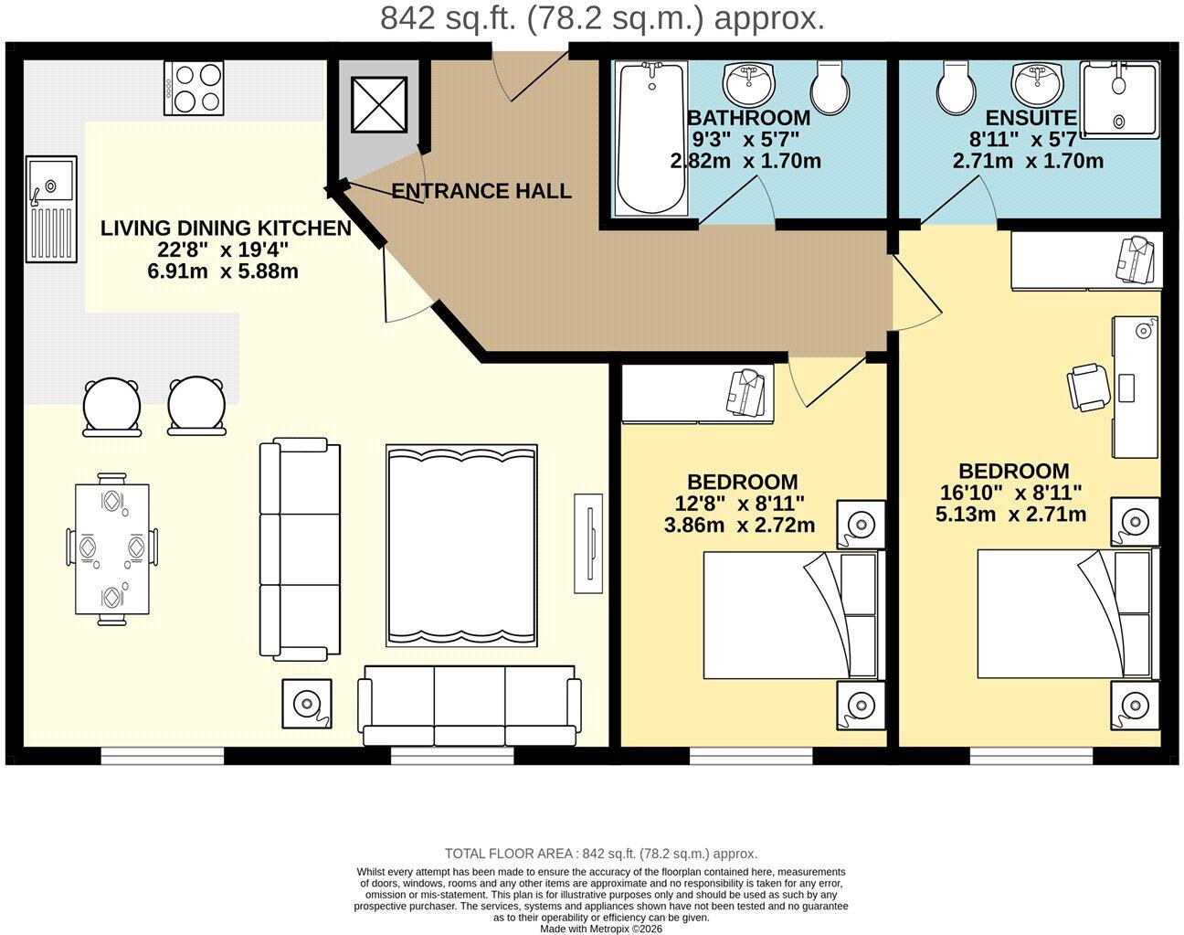 Apartment 1 East Block, Shaddon Mil, Shaddongate, Carlisle, Cumbria floorplan