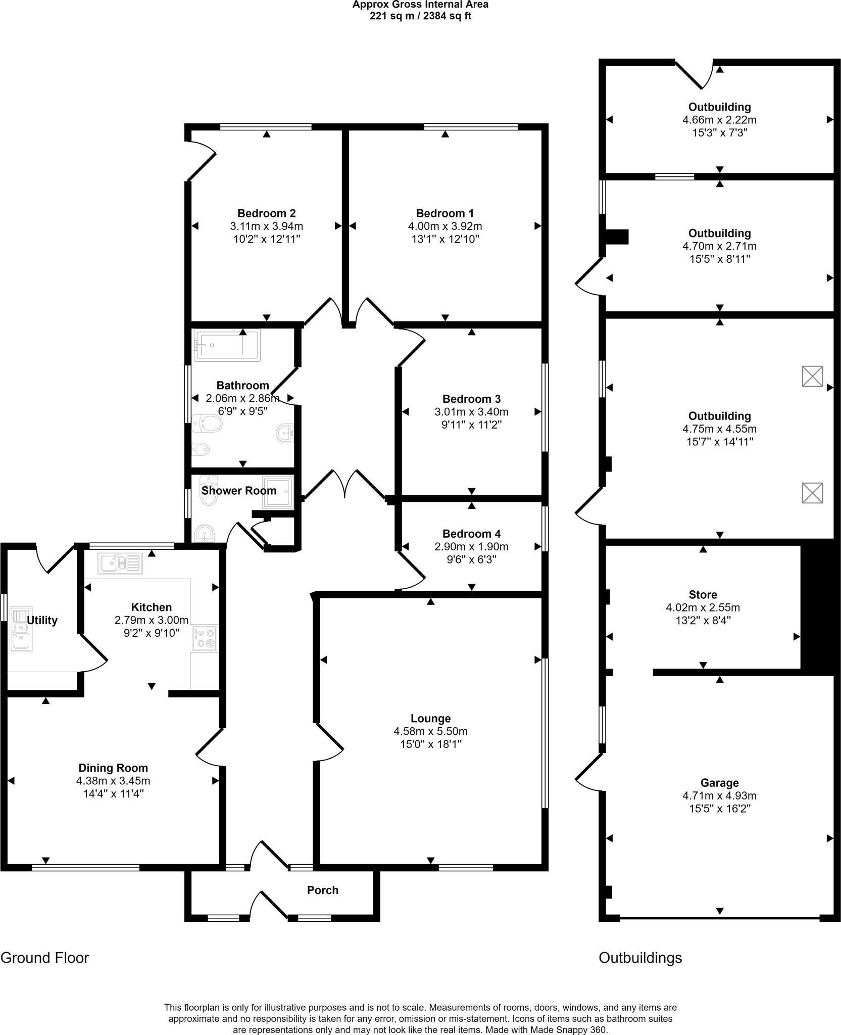Church Lane, Sudbrooke floorplan