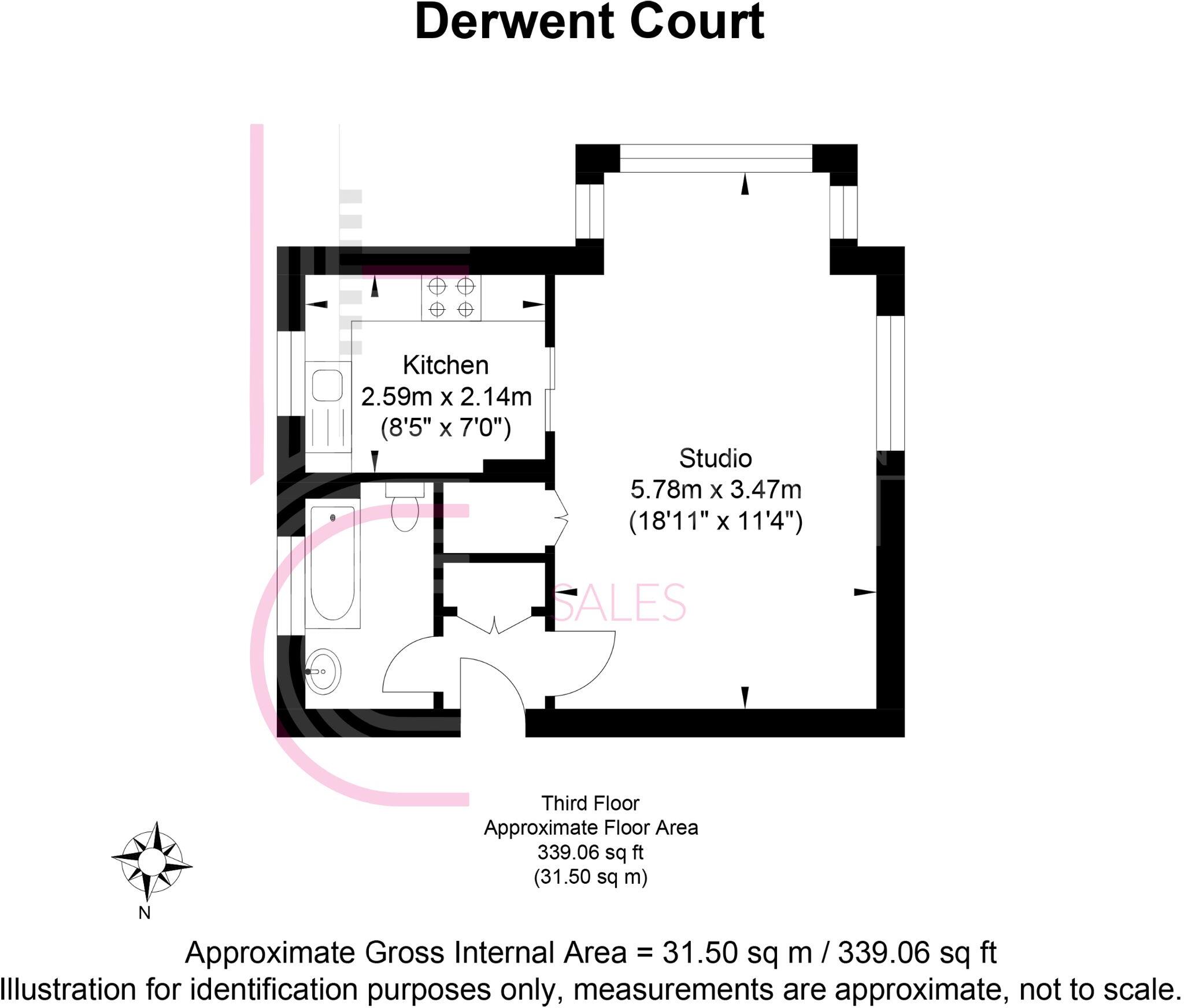 Derwent Court, Dyke Road, Brighton floorplan