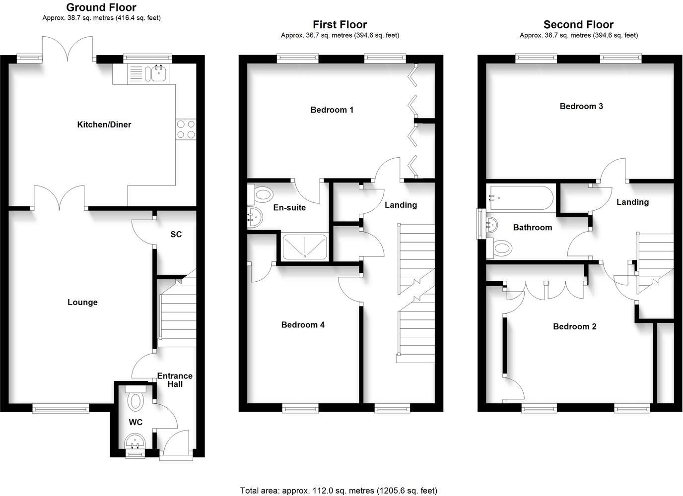 Mendip Way, Stevenage floorplan