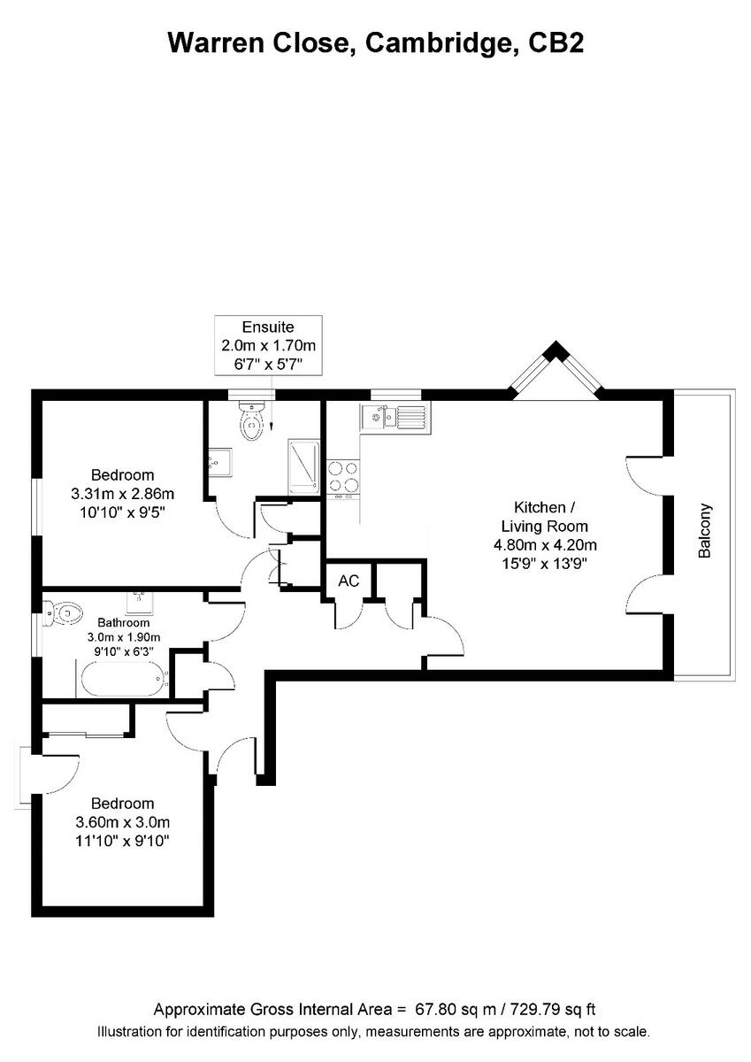 Warren Close, Cambridge, CB2 floorplan