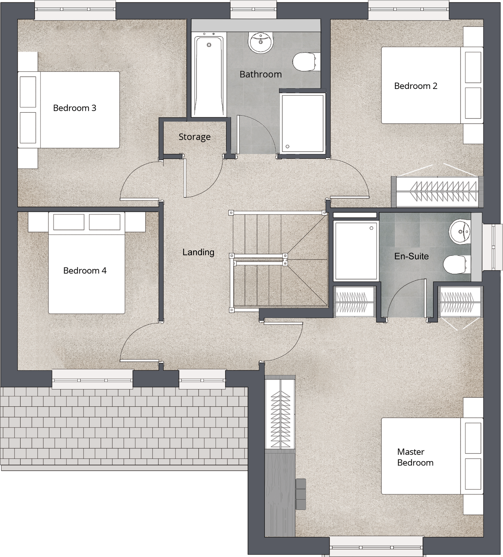 The Hadfield at Middleton Waters (Homes by Carlton), Middleton St George, DL2 1FL floorplan