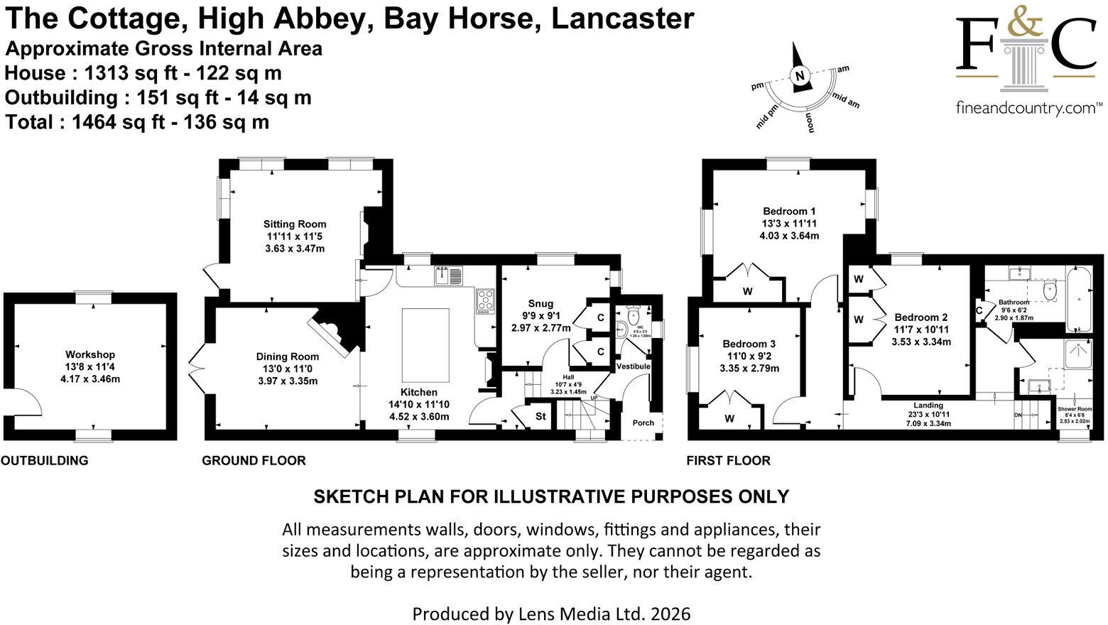 The Cottage, High Abbey, Bay Horse, Lancaster, LA2 0HP floorplan