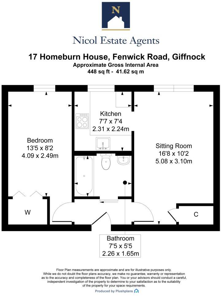 Homeburn House, Fenwick Road, Giffnock floorplan