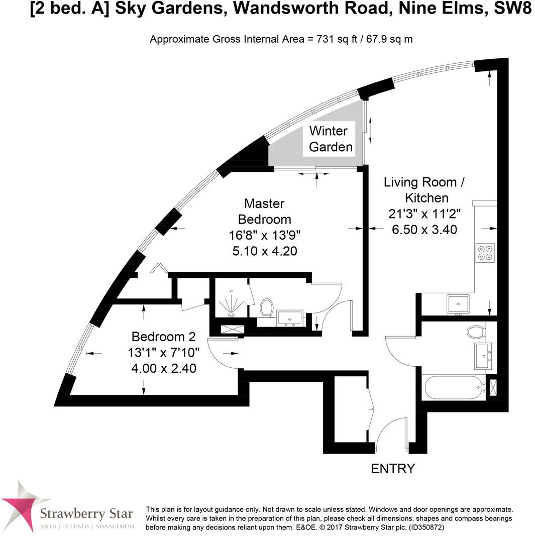 Sky Gardens, 155 Wandsworth Road, London, SW8 floorplan
