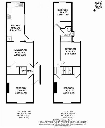 Hawks Road, Kingston, KT1 floorplan