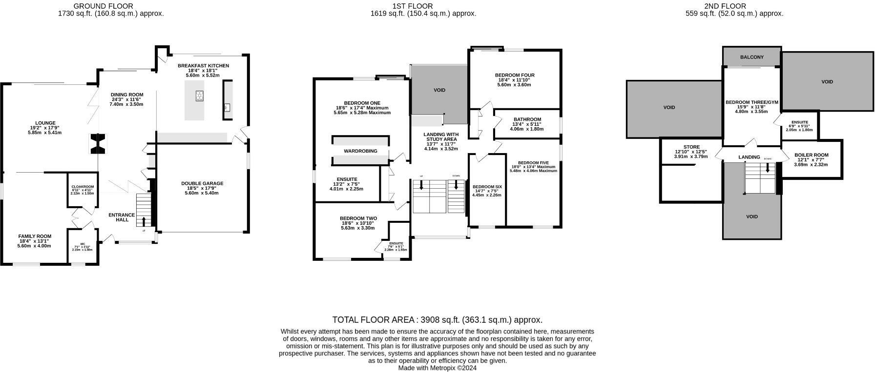An immaculately presented and contemporary detached family home in Hartford floorplan