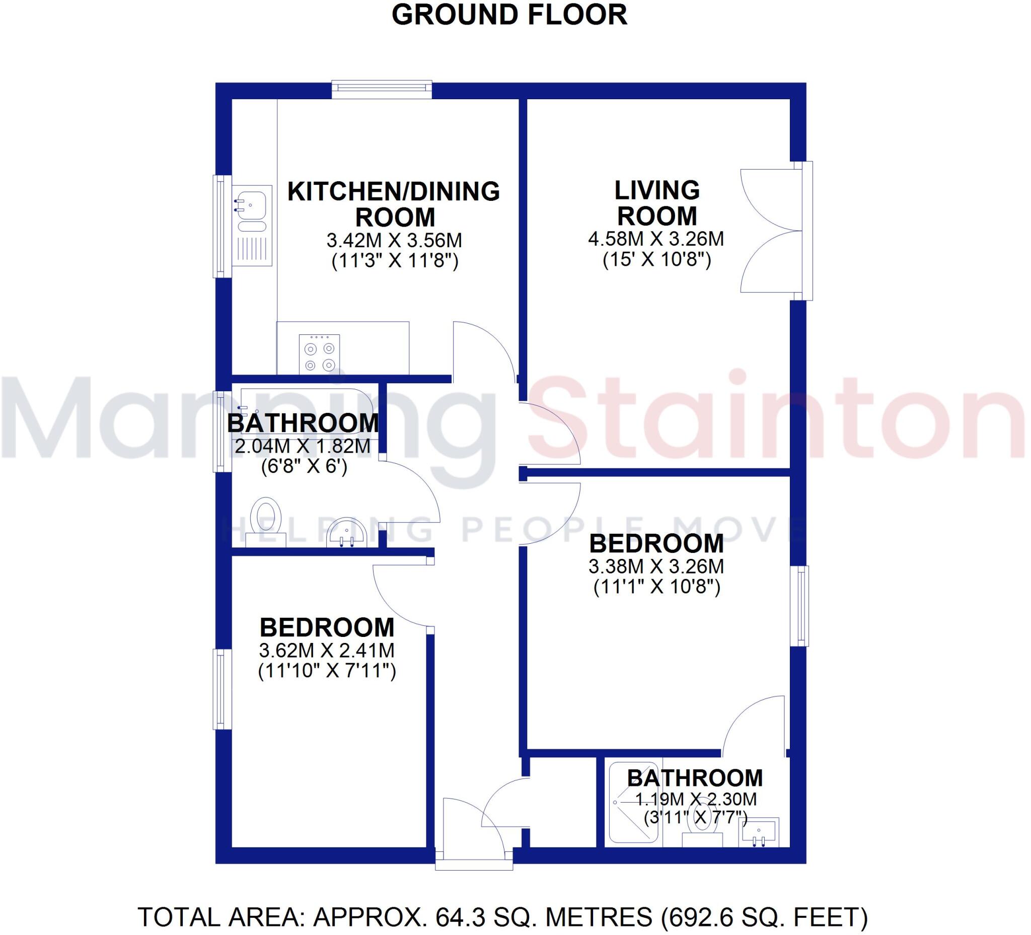 Charnley Drive, Mansion Gate, Chapel Allerton, Leeds floorplan