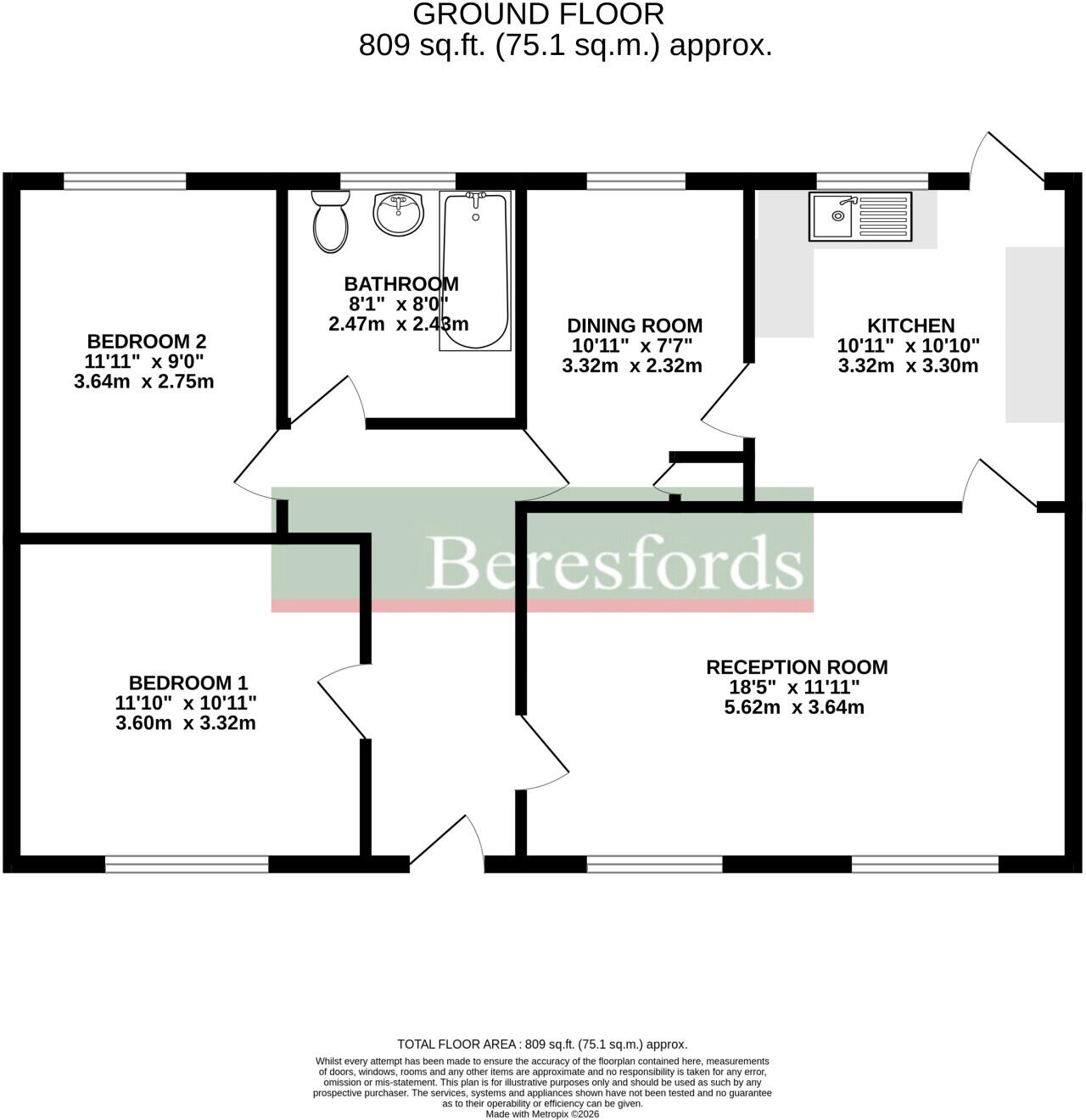 Beeches Road, Chelmsford, CM1 floorplan