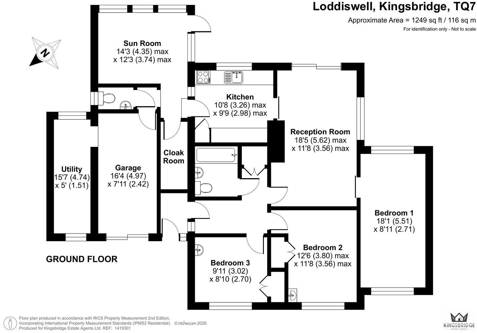 Village Cross Road, Loddiswell floorplan