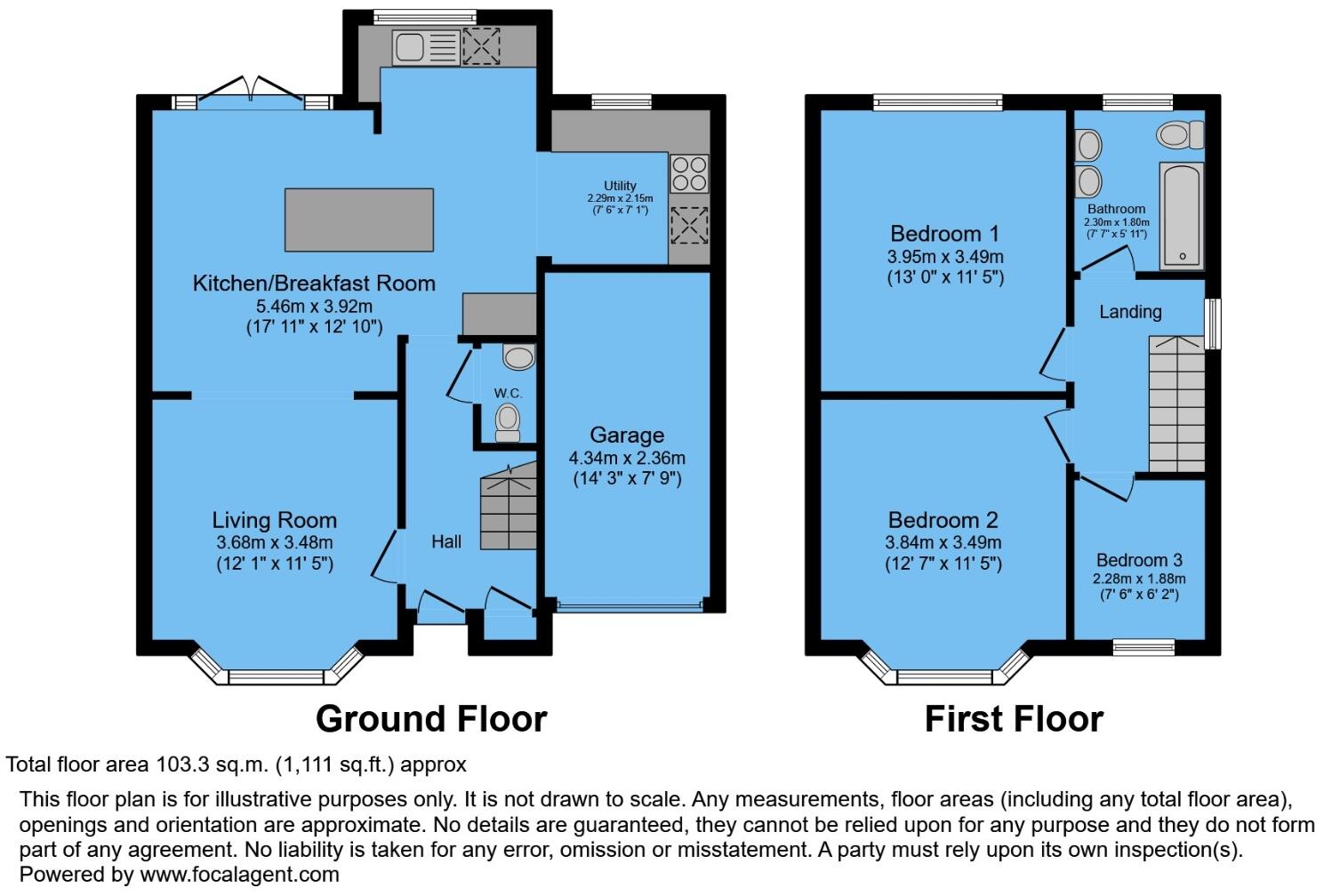 Broomfield Avenue, Hasland, Chesterfield, S41 0NE floorplan