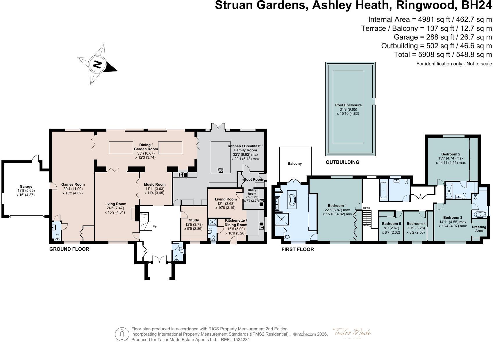 Struan Gardens, Ashley Heath, Ringwood, Dorset, BH24 floorplan