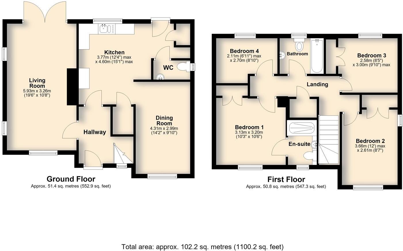 Cherry Tree Close, Yaxley floorplan