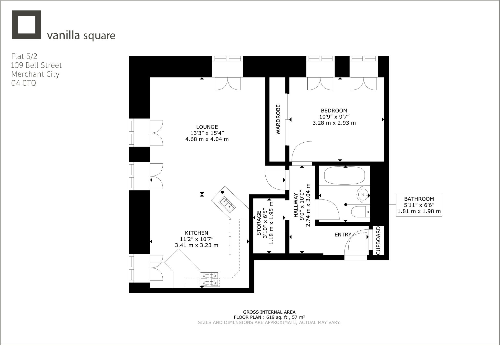 Bell Street, Merchant City floorplan