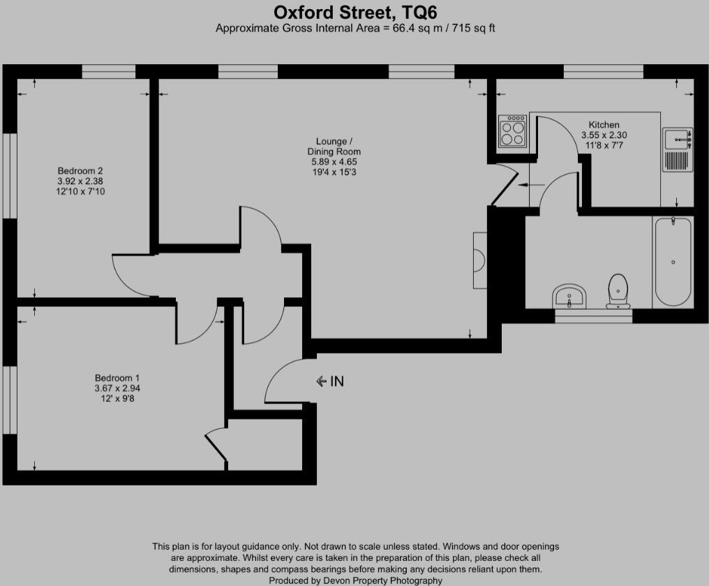 Flat 4 Newcomen Court, Oxford Street, Dartmouth, Devon floorplan