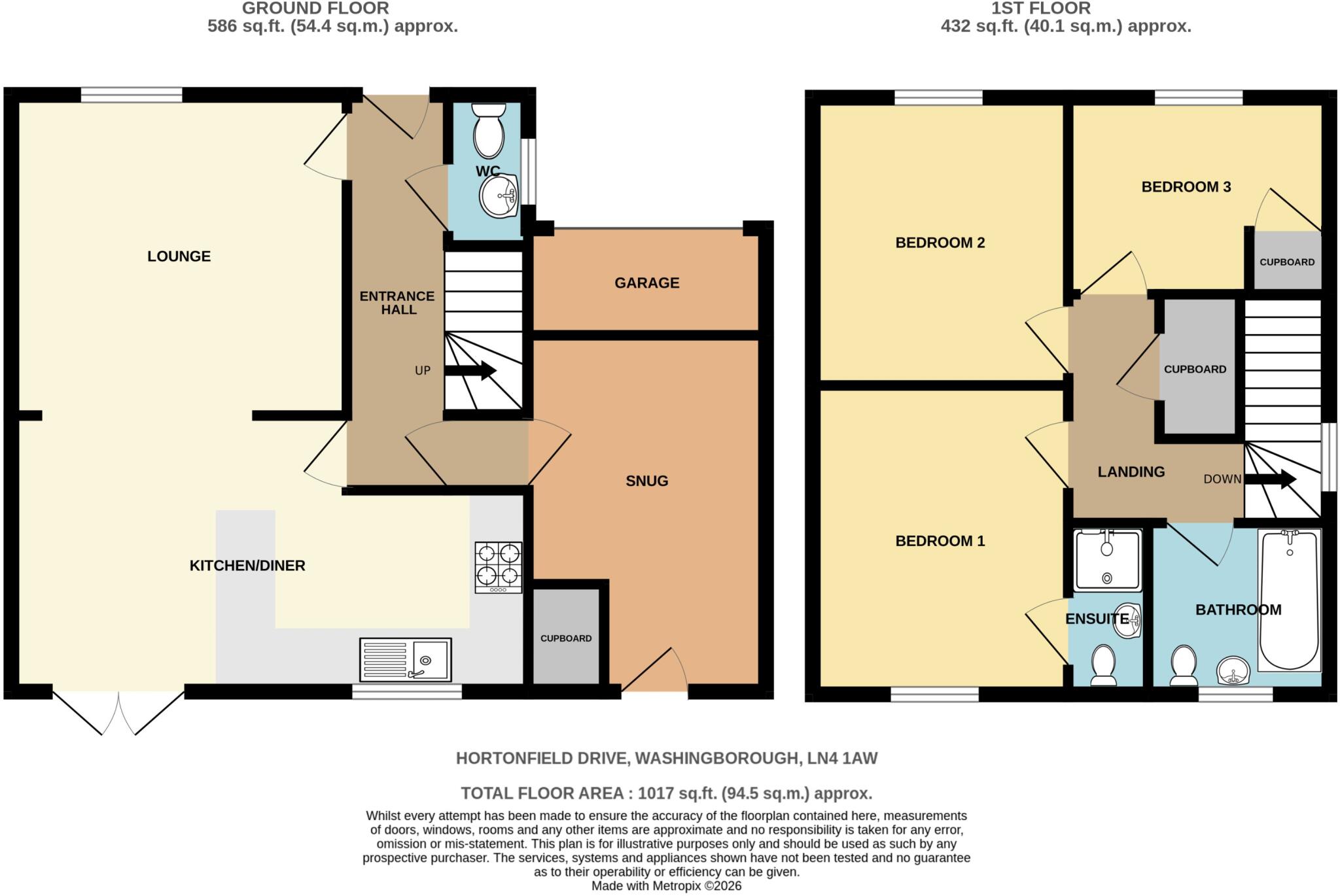 Hortonfield Drive, Washingborough, LN4 floorplan
