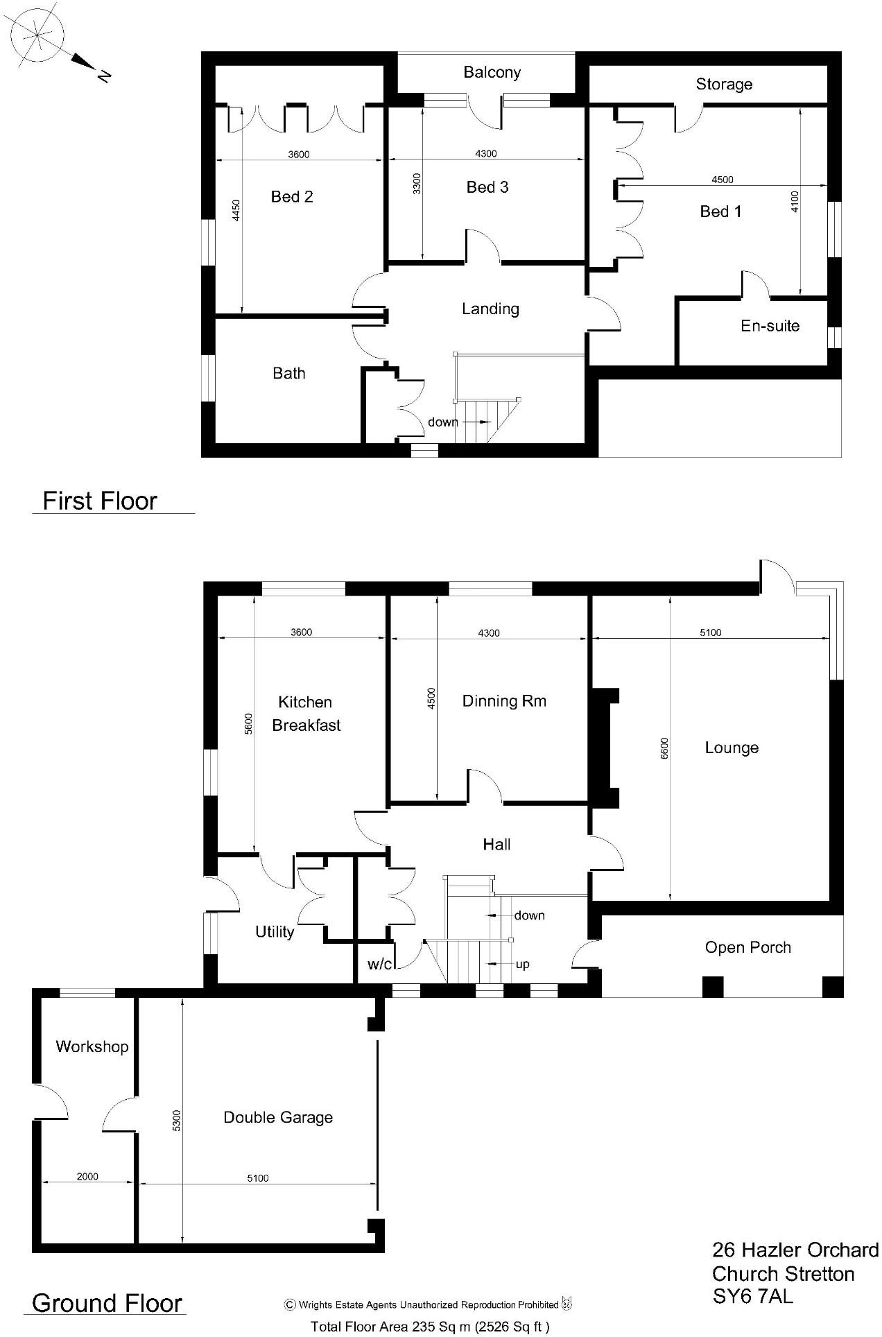 26 Hazler Orchard, Church Stretton, Shropshire, SY6 floorplan