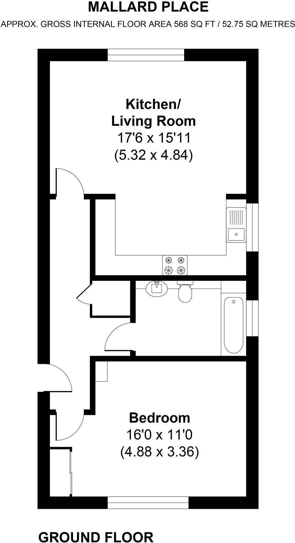 Mallard Place, Farnborough, Hampshire, GU14 floorplan