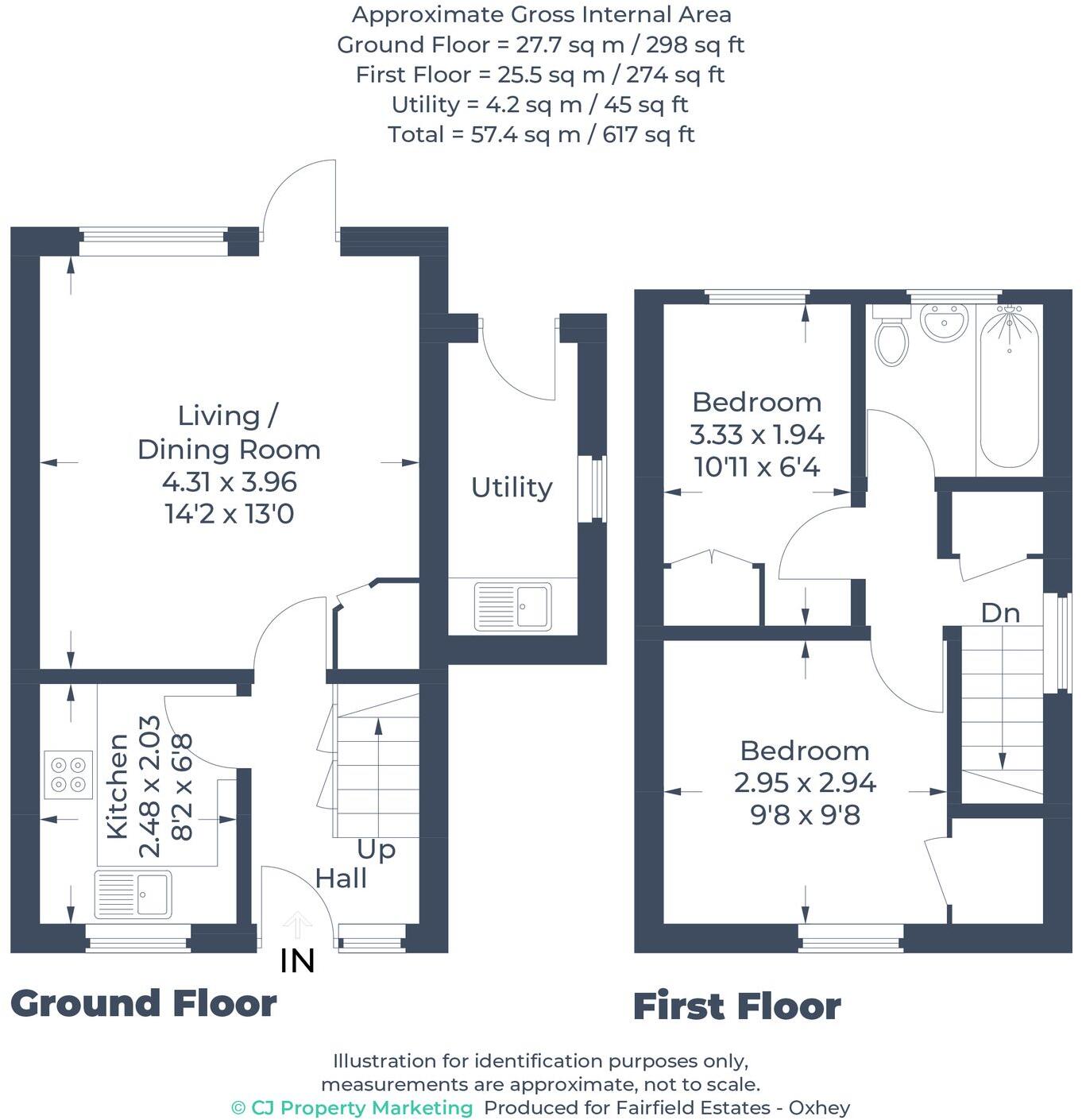 Hamilton Road, South Oxhey, WD19 7BS floorplan