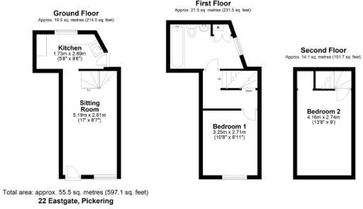 22 Eastgate, Pickering, YO18 7DU floorplan