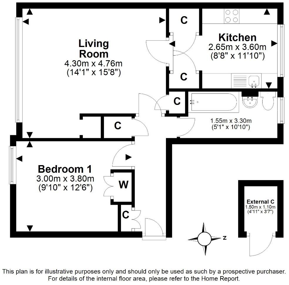 2/1 Moredun Park Green, Edinburgh, EH17 7LS floorplan
