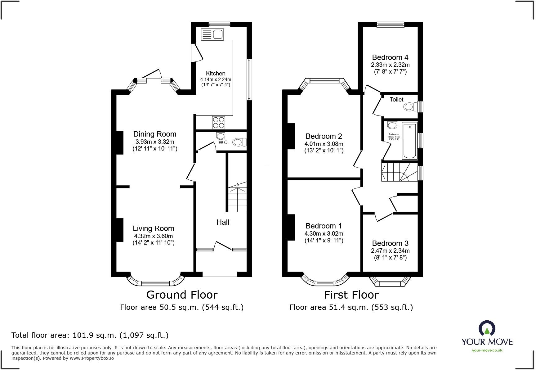 Ellerdine Road, Hounslow, TW3 floorplan