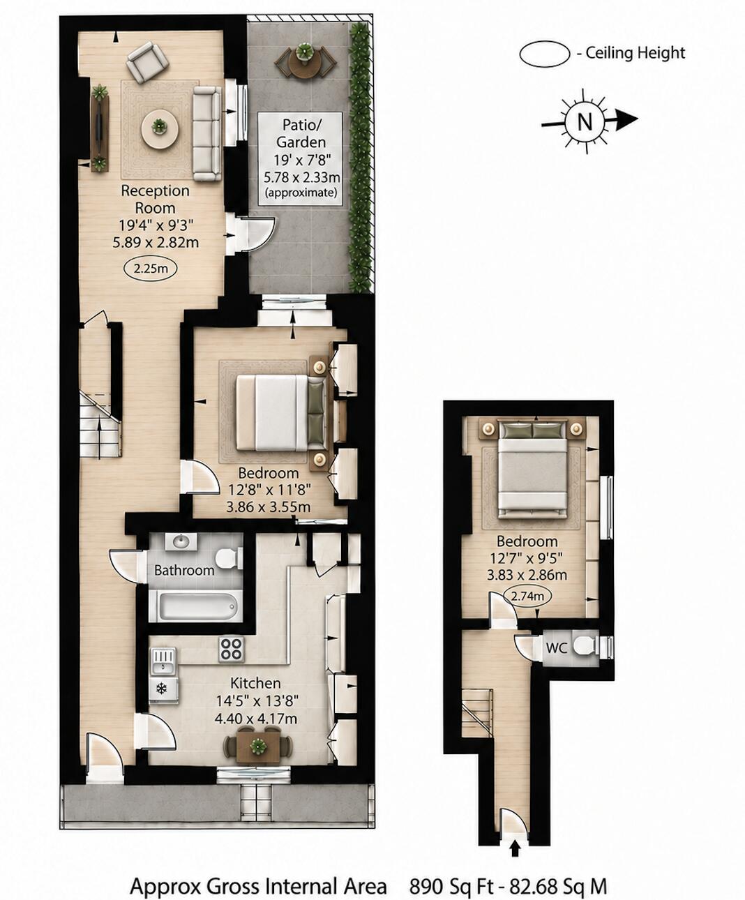 Malvern Road, Maida Vale London floorplan