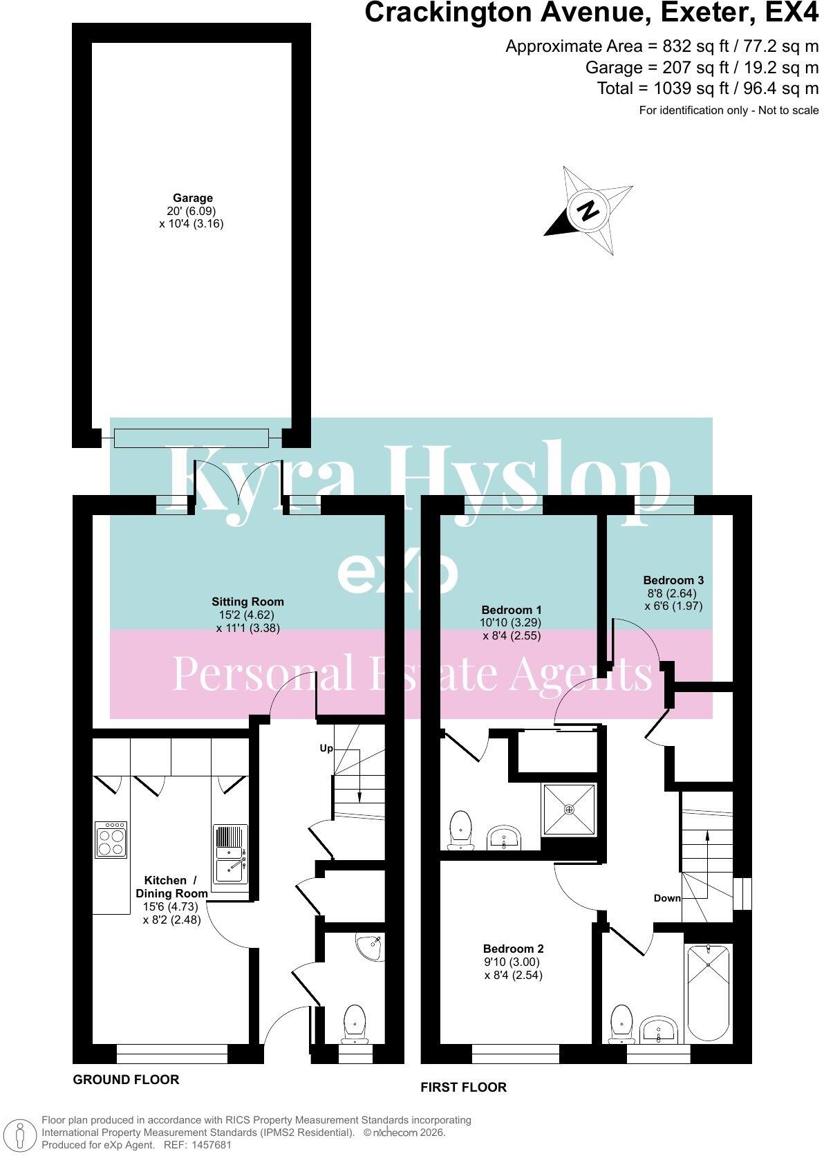 Crackington Avenue, Exeter, EX4 8FR floorplan