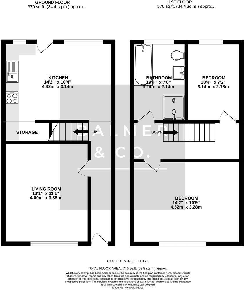 Glebe Street, Leigh, WN7 floorplan