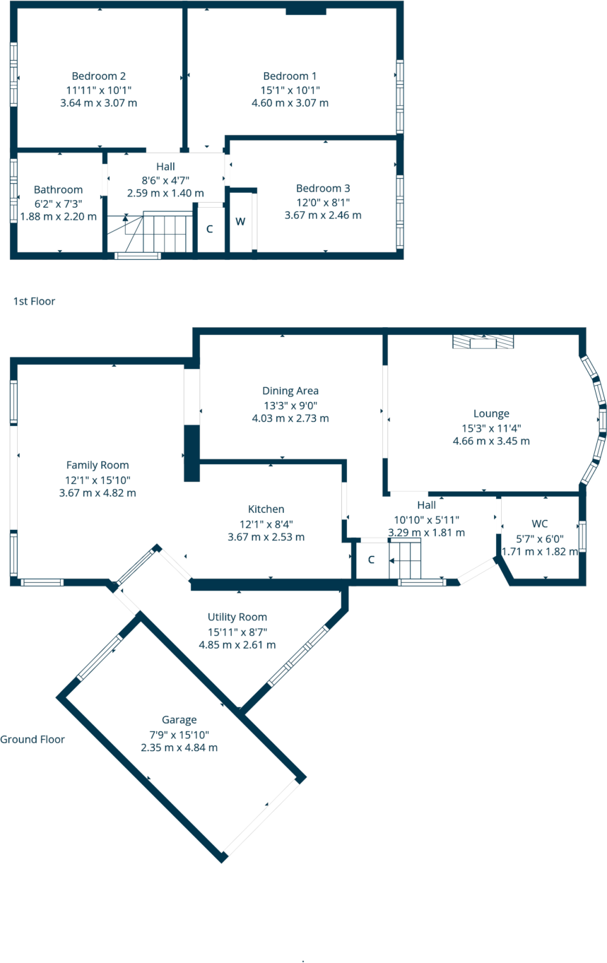 2 Elm Walk, Bearsden, G61 3BQ floorplan