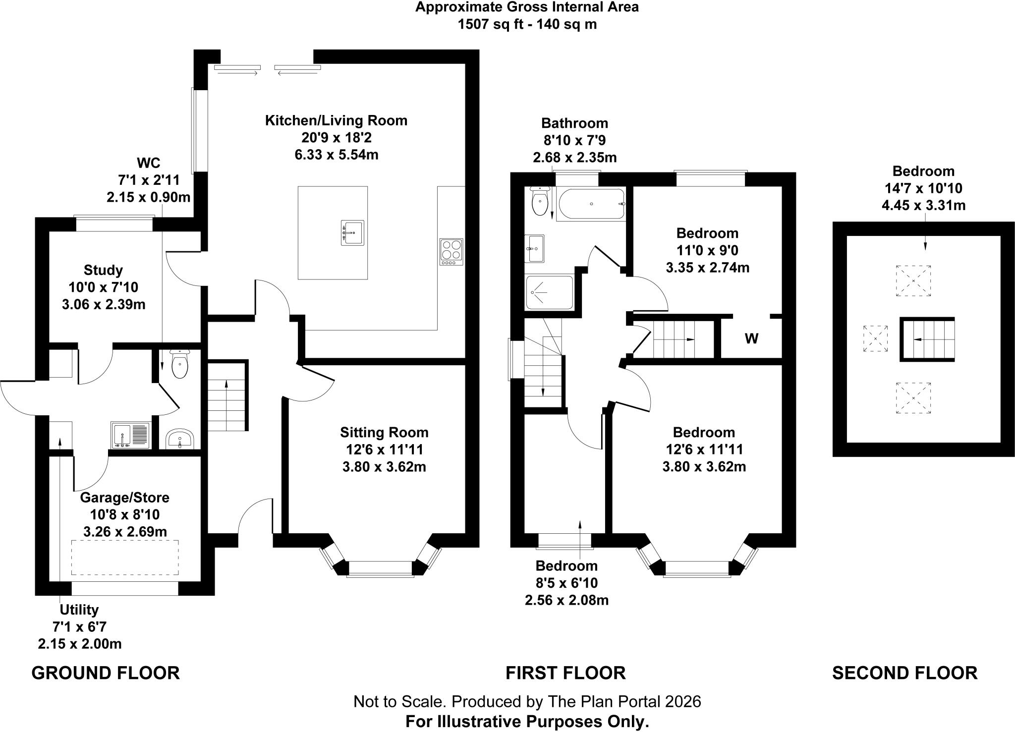 Paddocks Way, Chertsey, Surrey. floorplan