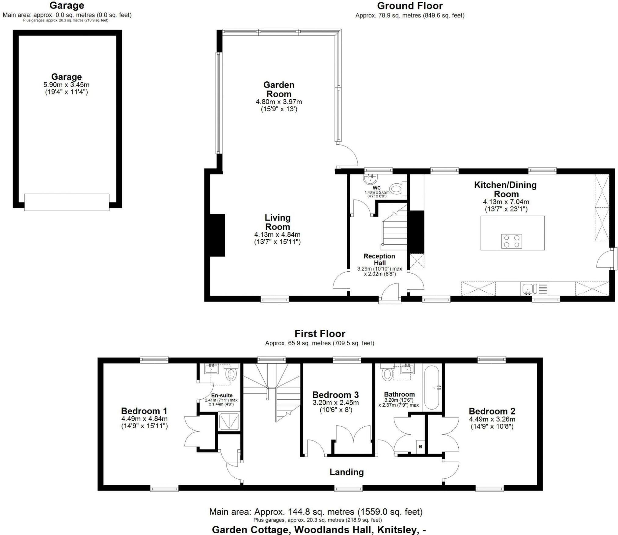 Garden Cottage, Knitsley, Consett, DH8 floorplan