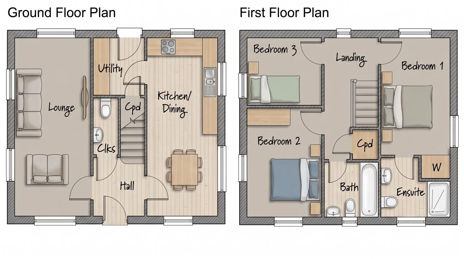 Plot 287 The Lodge, Wyberton, Boston floorplan