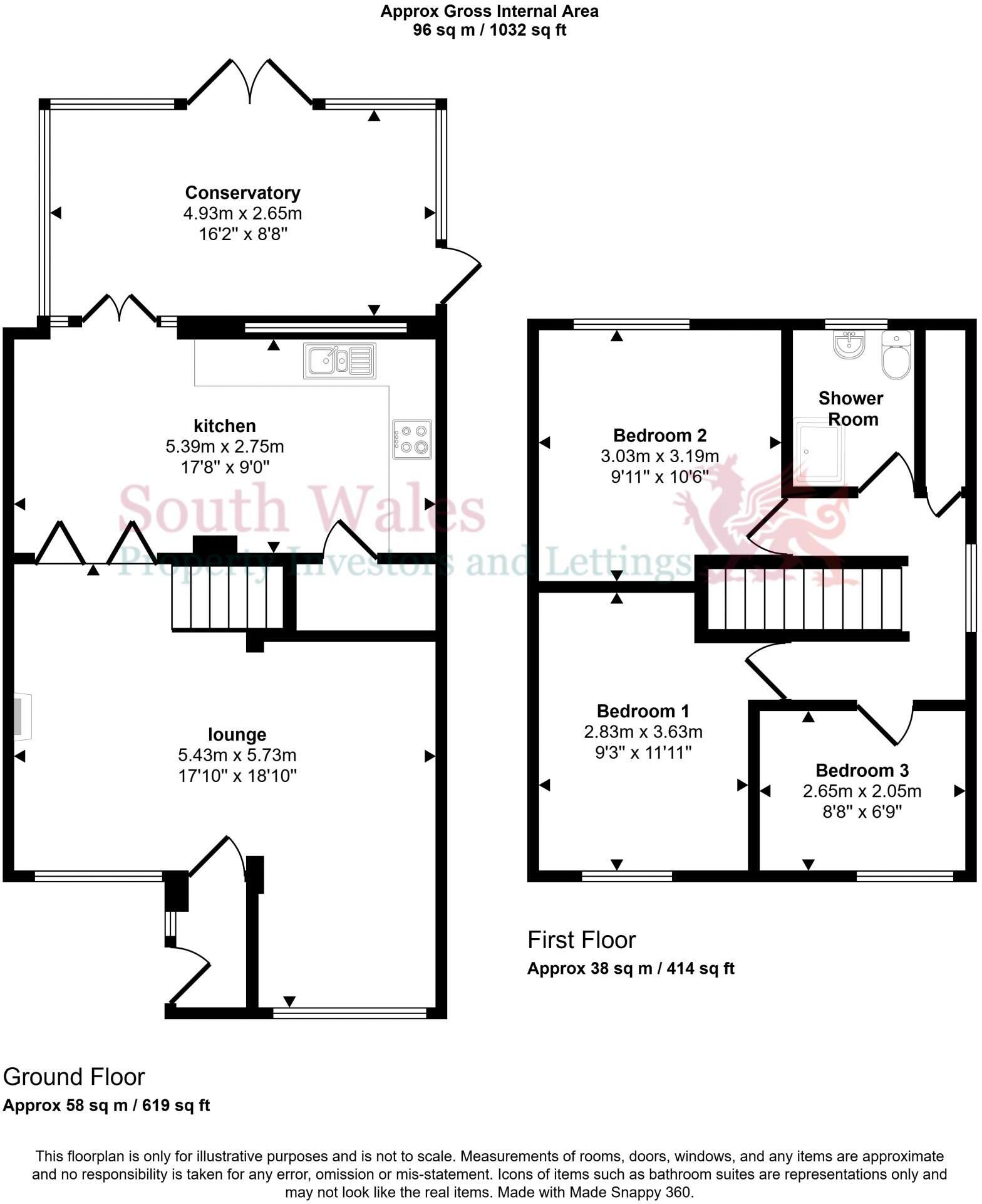 Rheidol Close, Treherbert, Treorchy, Rhondda Cynon Taf, CF42 5AP floorplan