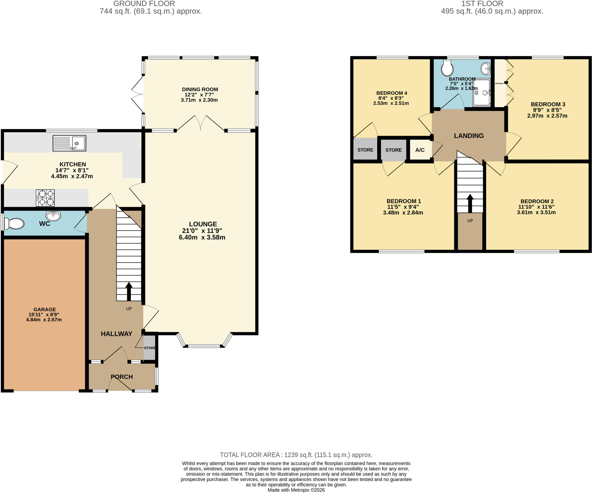 Pevensey Close, Luton, Bedfordshire, LU2 floorplan