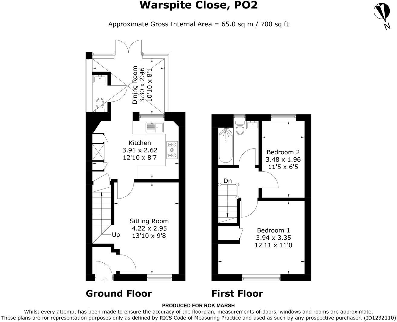 Warspite Close, Portsmouth floorplan
