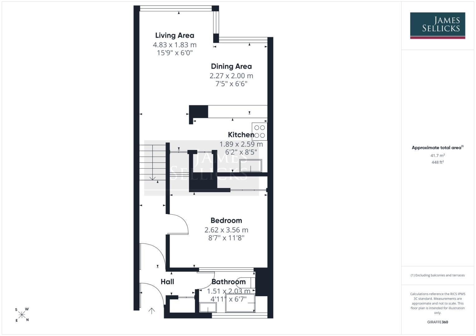 1 BEDROOM APARTMENT WITH GARAGE - Falmouth Road, Evington, Leicester floorplan