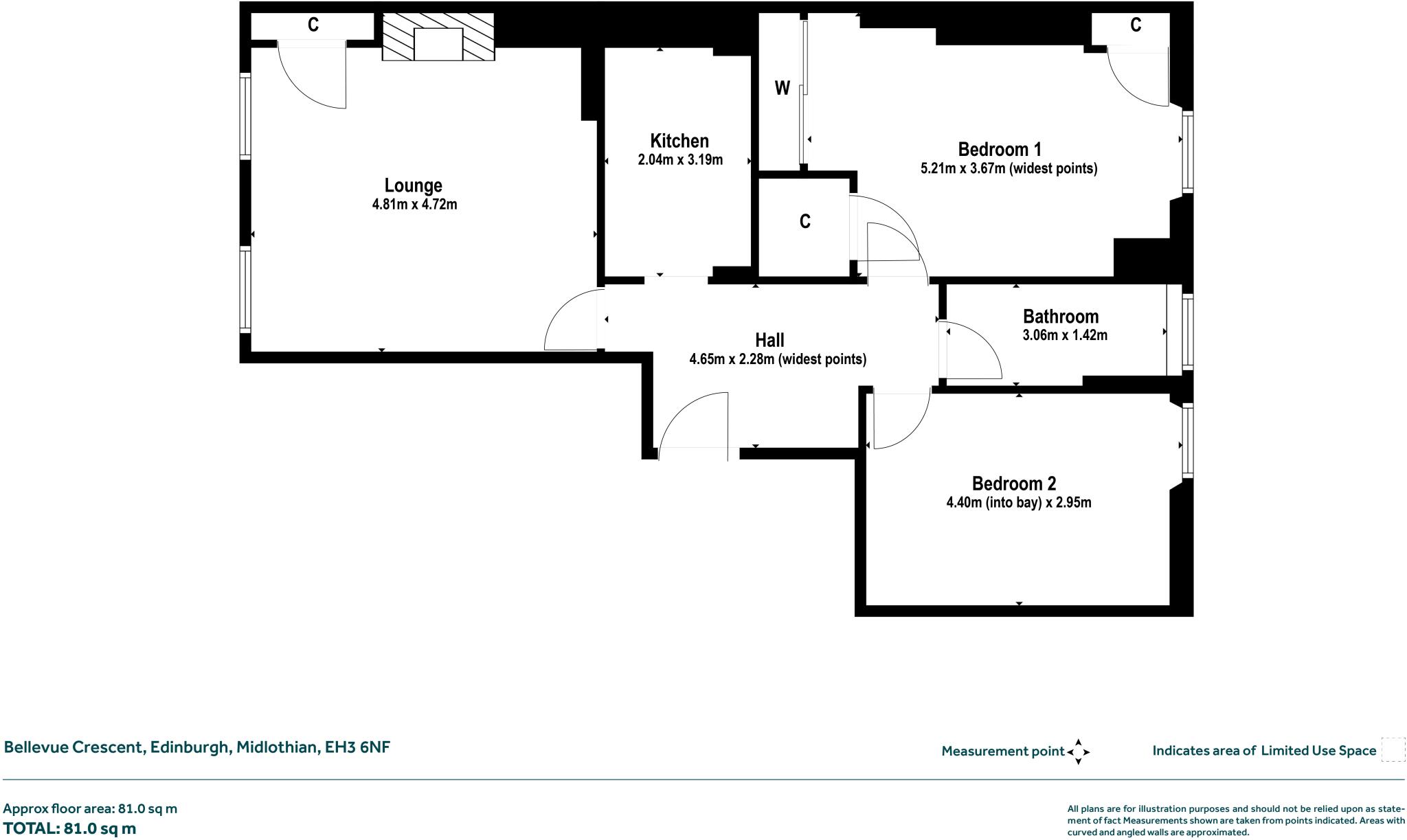 Bellevue Crescent, Edinburgh, Midlothian floorplan