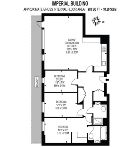 Imperial Building, 2 Duke Of Wellington Avenue, Royal Arsenal, London, SE18 floorplan