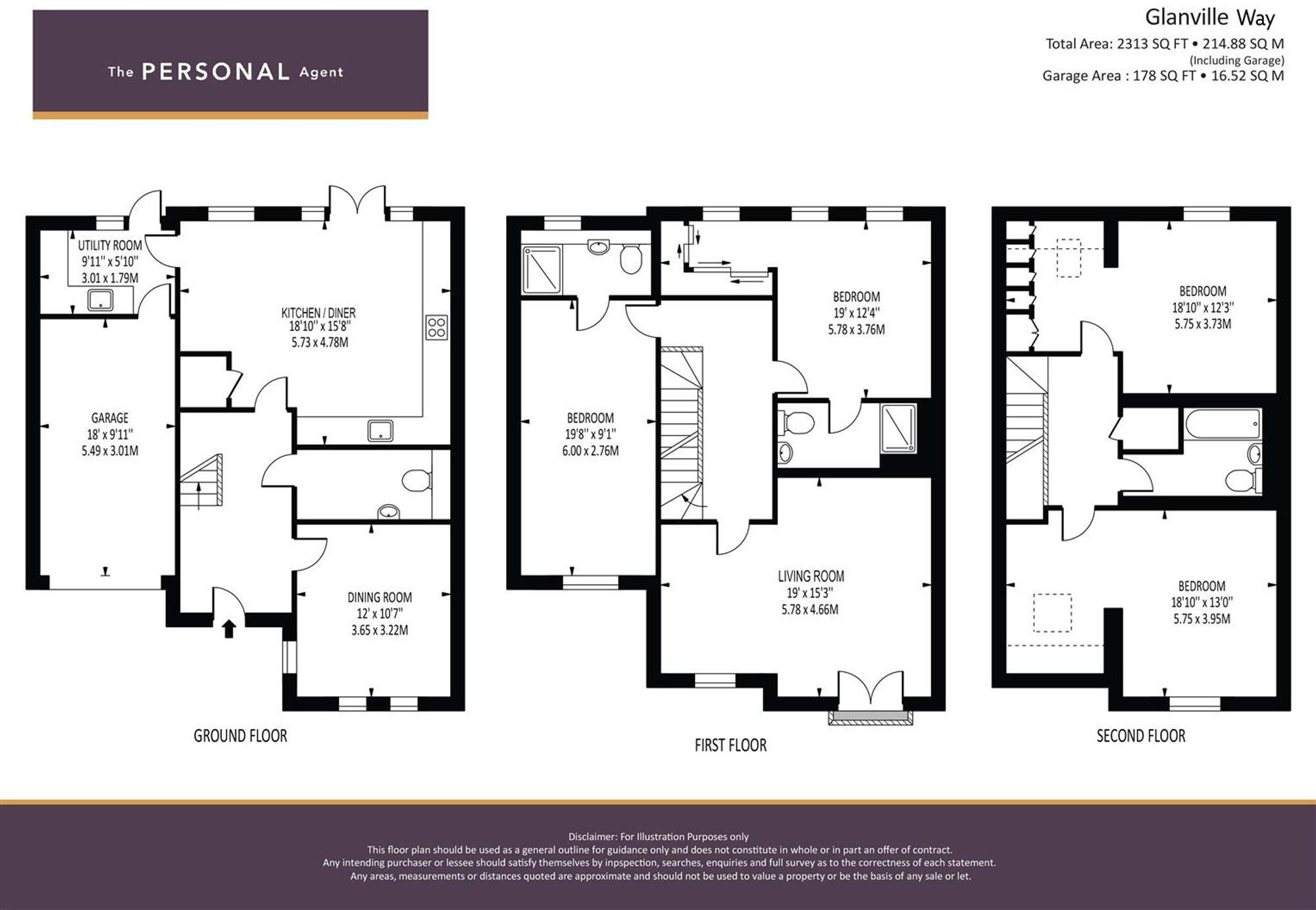 Glanville Way, Epsom, KT19 floorplan