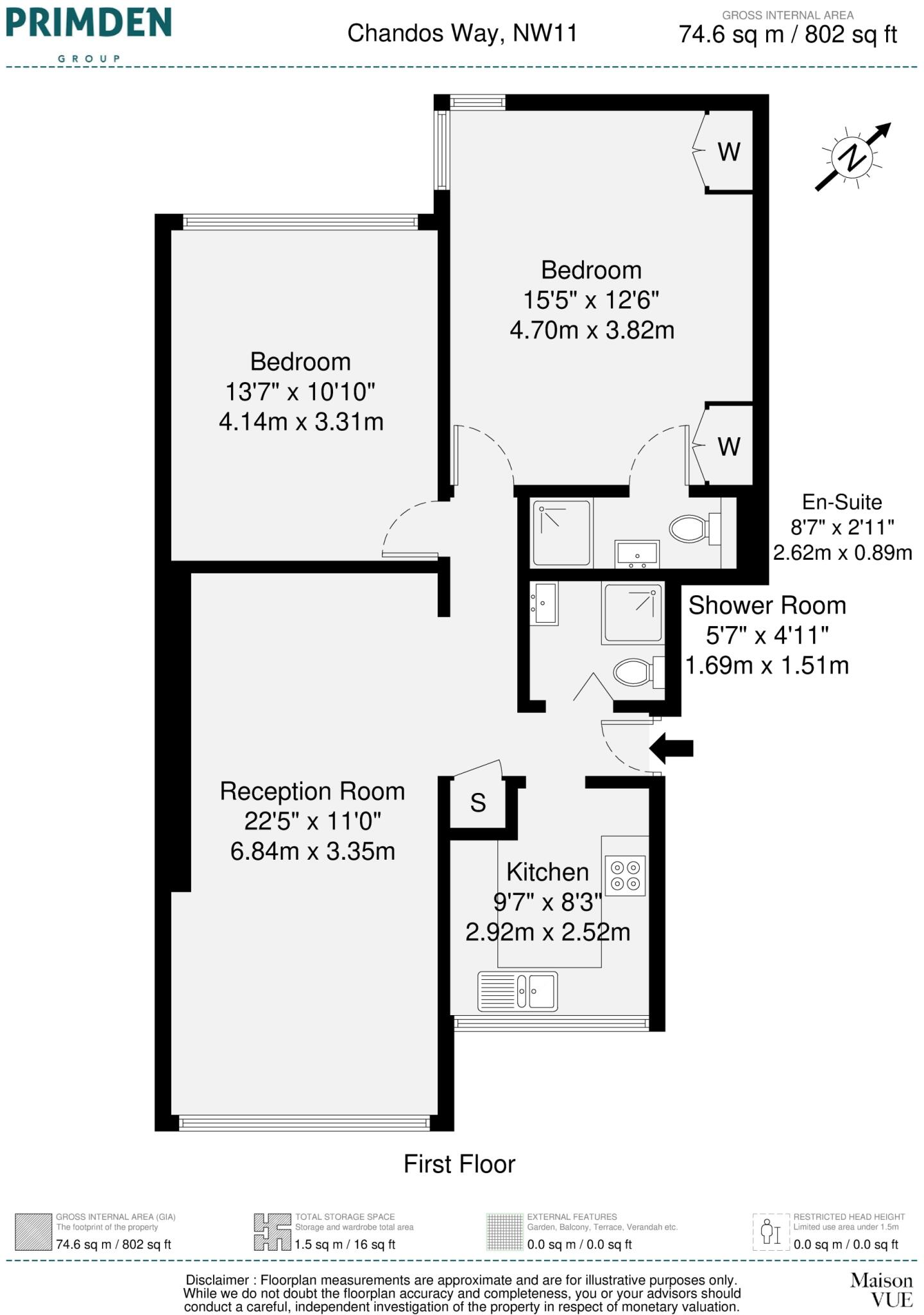 Chandos Way, Wellgarth Road, Golders Green, NW11 floorplan