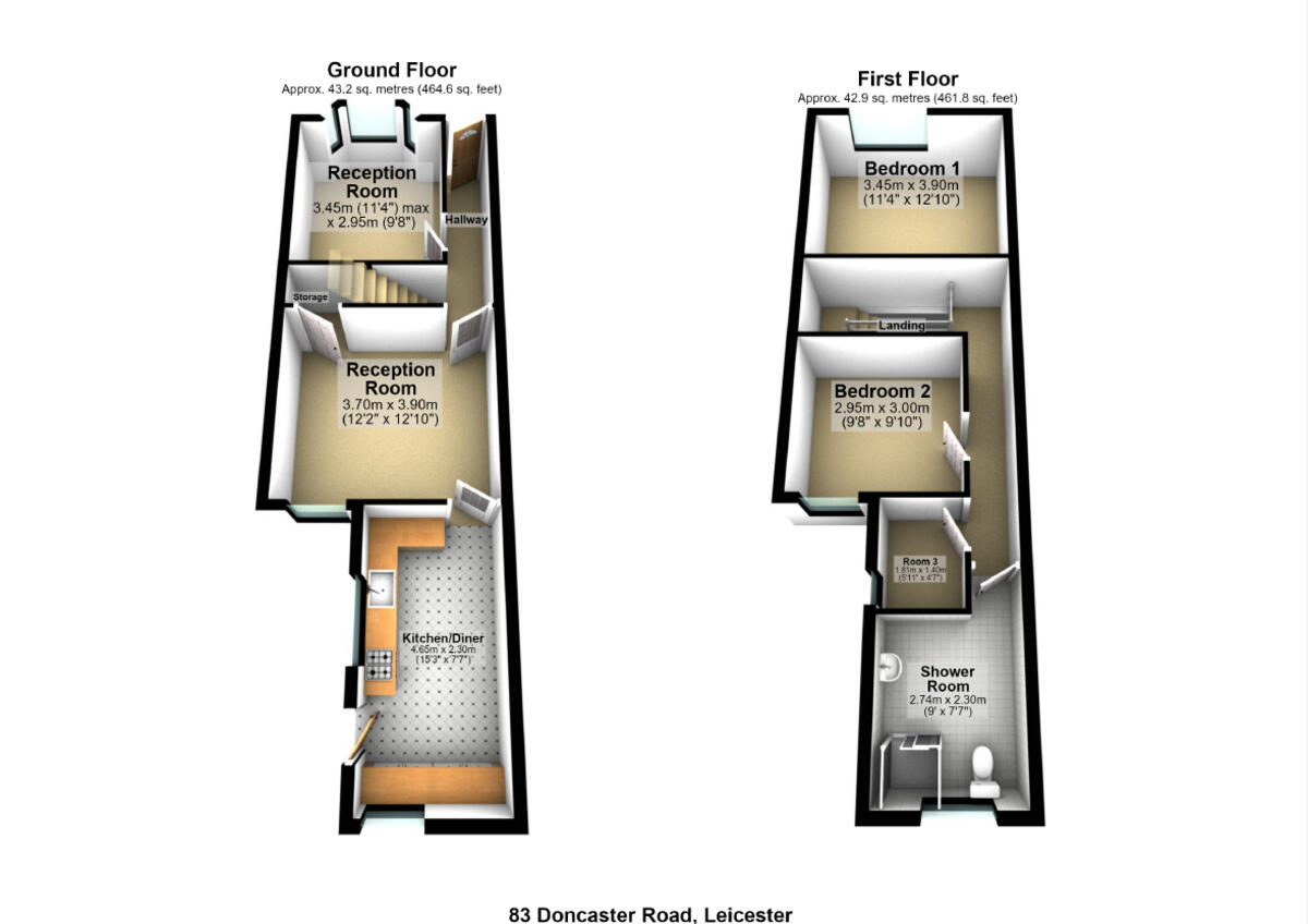Doncaster Road, Leicester, LE4 floorplan