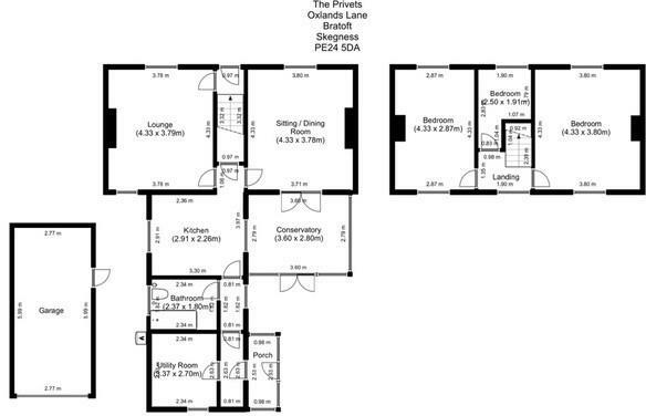 Oxlands Lane, Bratoft, Skegness floorplan