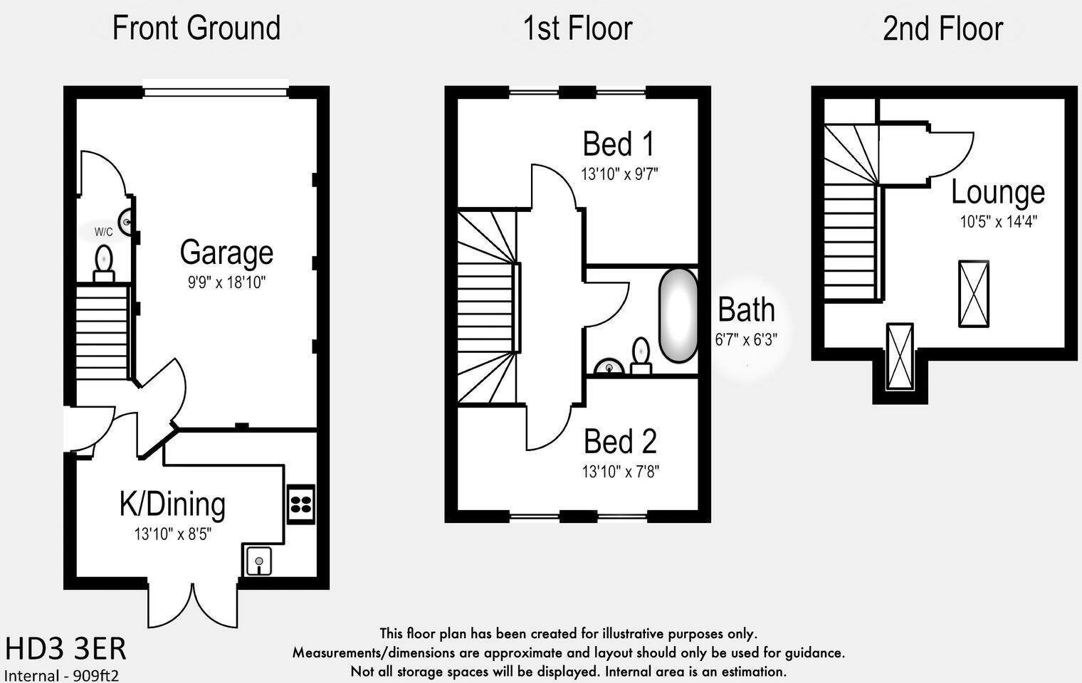 Baker Street, Huddersfield, HD3 floorplan