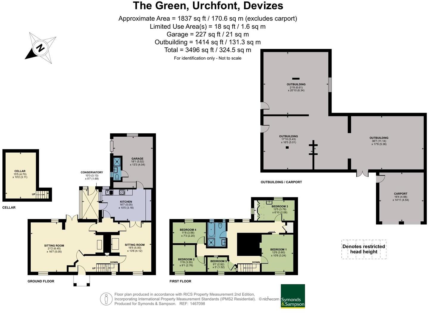 West End Farmhouse, The Green, Urchfont floorplan